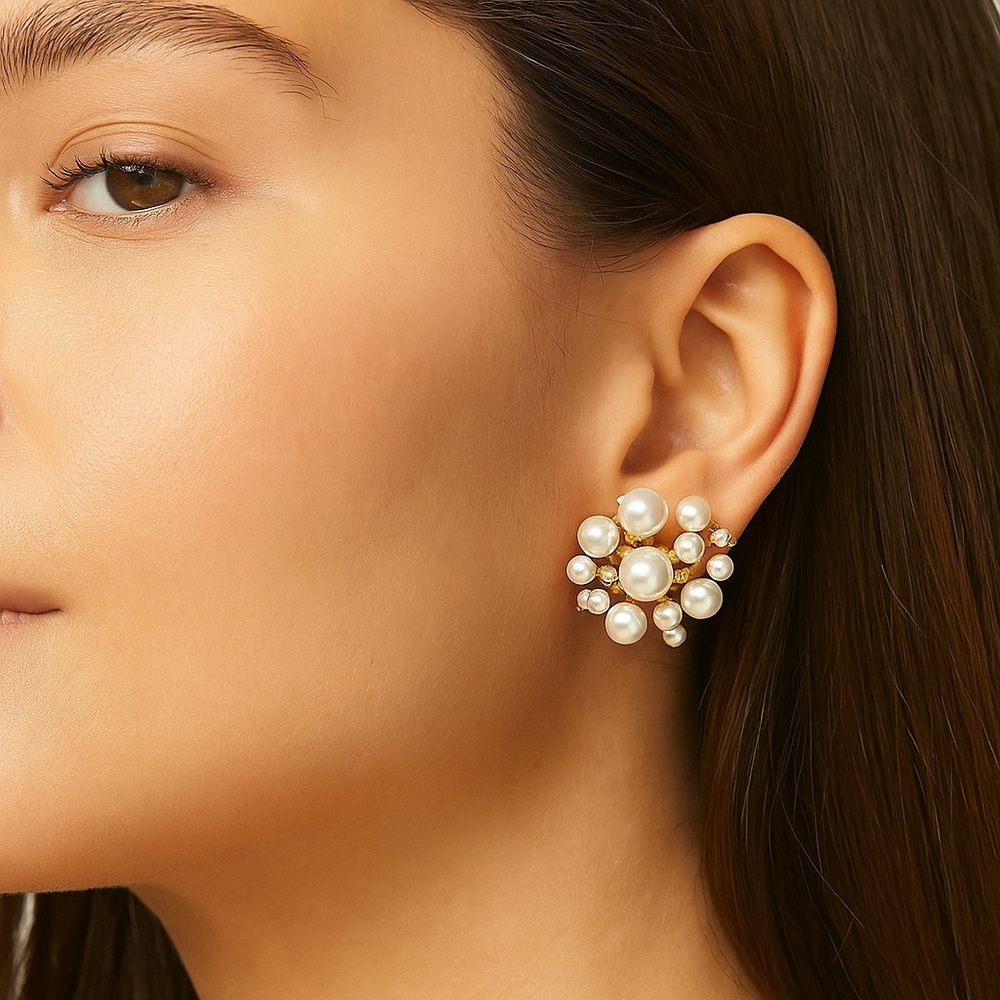 Kate Spade NY X Target Pearl Gold Cluster Stud Earrings